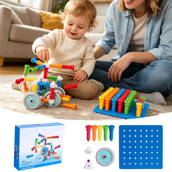 Colorful Pipe Construction Building Blocks, STEM Educational Interlocking Toy for Creative Play, Engineering Building Kit for Problem-Solving and Cognitive Growth