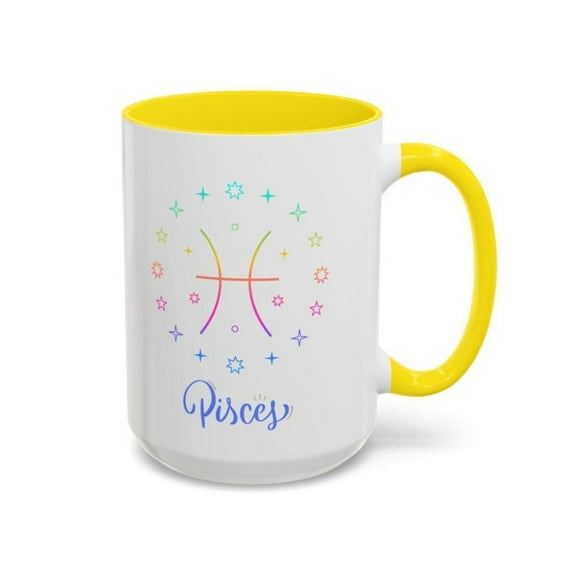 Colorful Pisces Coffee Mug Astrology Zodiac Unique Birthday Present