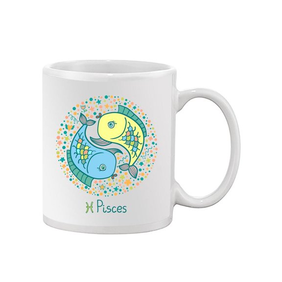 Colorful Pisces Sign Mug -Image by Shutterstock,