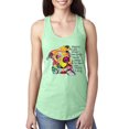 thumbnail image 1 of Colorful Pitbul | People Will Know How Large Your Soul | Dean Russo Art Animal Lover Ladies Racerback Tank Top, Mint, Small, 1 of 6