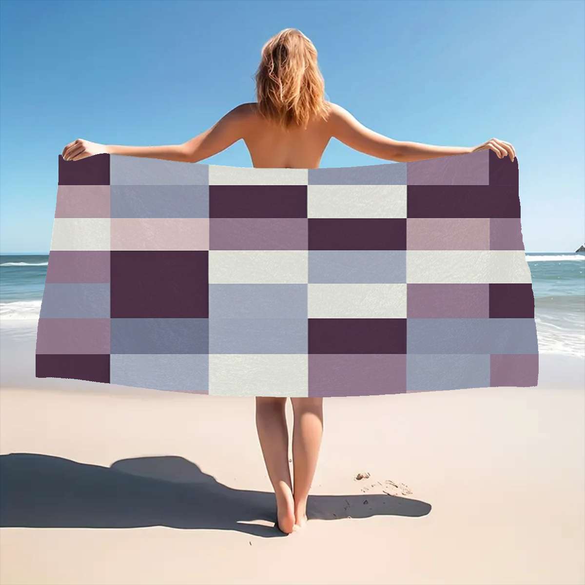 Colorful Pixel Art Design Bath Towel Beach Towel Sport Bar Towel For ...