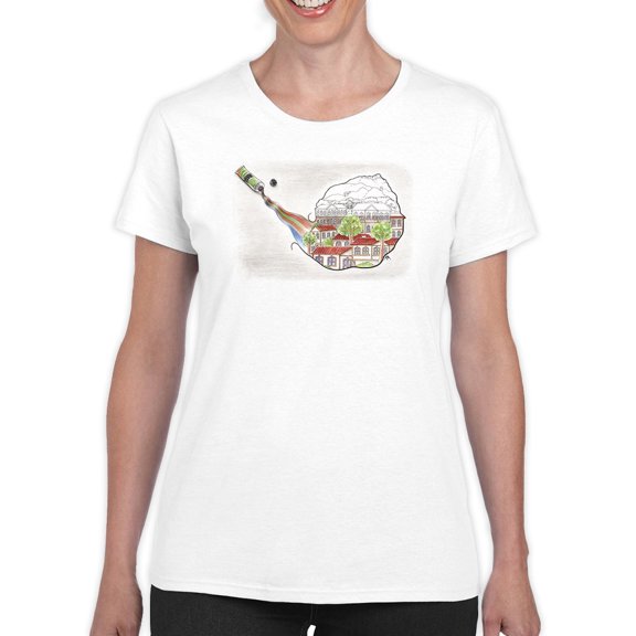 Colorful Places T-Shirt Women -Askin Ayrancioglu Designs, Female Large