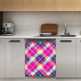 thumbnail image 1 of Colorful Plaid Pattern(1)-1 Dishwasher Magnet Cover Decorative Sticker for Home Cabinet Kitchen 23" x26", 1 of 5