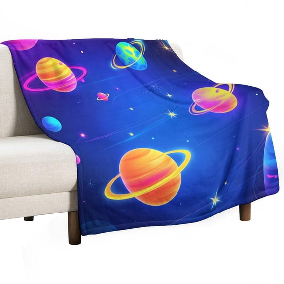 Colorful Planetary Orbit Art-2 Blanket for Bed Throw Blanket for Women, Men Super Soft Plush Blanket Throw, Print Blanket