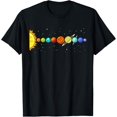 thumbnail image 1 of Colorful Planets Solar Systems Mens Boys Space Science T-Shirt, 1 of 4