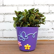 Colorful Planter Cute Unique Rainbow Face Plant Pot, Abstract Flower Pots for Indoor & Outdoor Plants, Eclectic Succulent Gardening Pot, Funny Room Office Decor Aesthetic