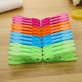 thumbnail image 1 of Colorful Plastic Clothespins, Heavy Duty Laundry Clothes Pins Clips with Springs, Air-Drying Clothing Pin Set (24 Pack/Multicolor) 2.75x1.18", 1 of 5