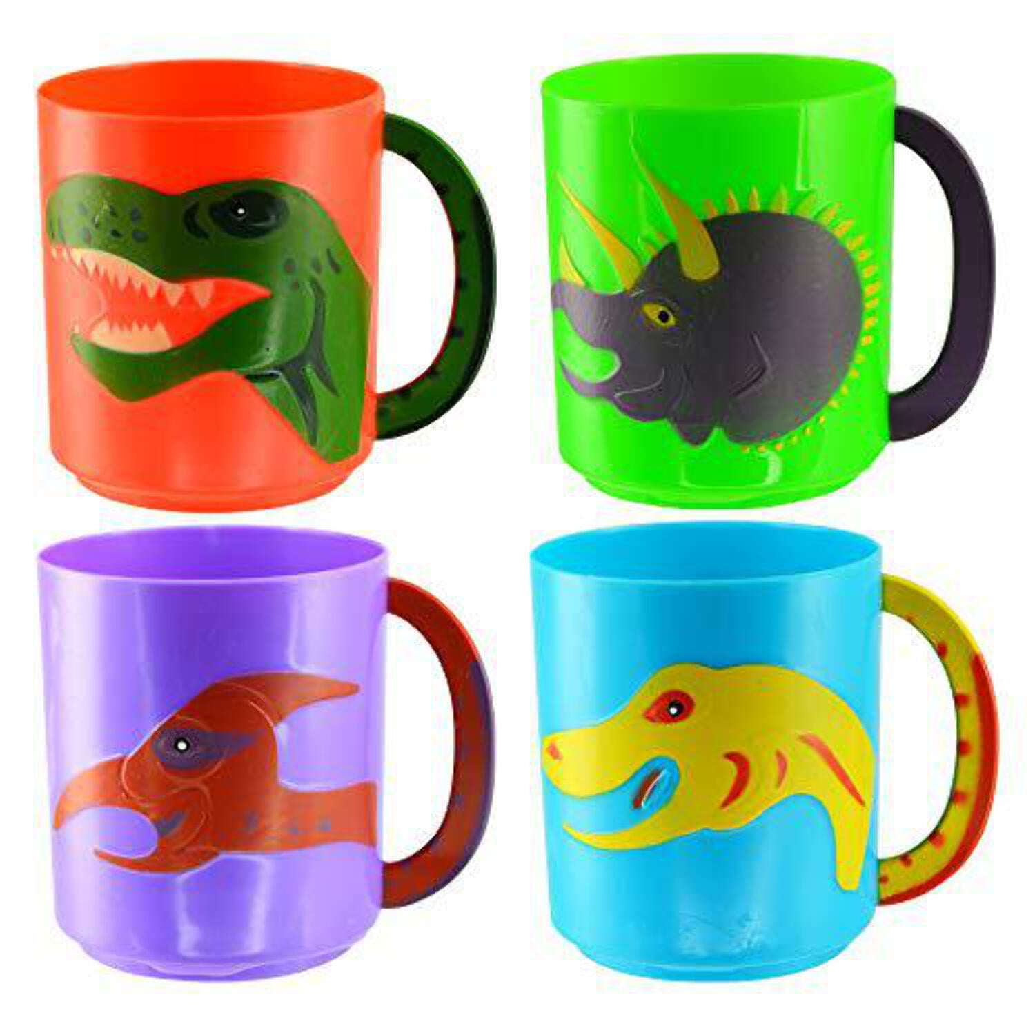 Colorful Plastic Dinosaur Mugs for Kids, Party Theme Favors - Walmart.com