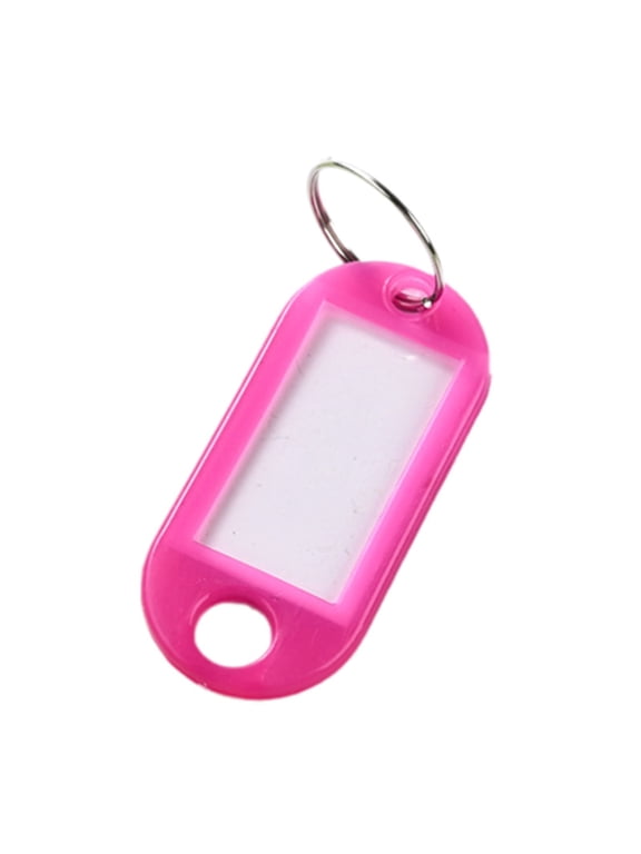 Colorful Plastic Key Tags with Keychain, Writable Room Number Labels for Hotel, Luggage Identification Tags, Color-Coded Organizers for Keys and Bags