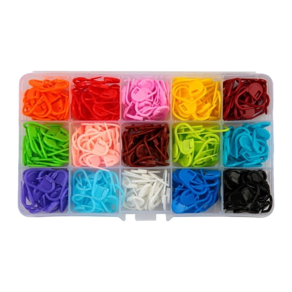 Colorful Plastic Knitting Stitch Markers, 300-Piece Locking Crochet Markers, Clip-On Pins for Sewing Crafts, DIY Projects, and Crochet, with Storage Box, Multi-Purpose Home Craft Accessories