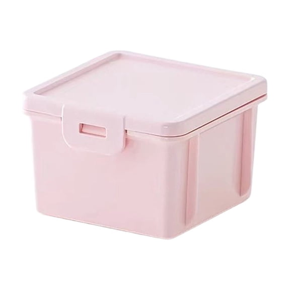 Colorful Plastic Storage Bin, Macaron Desktop Storage Box Stackable Nestable Organizer with Lid, Craft Supply Organizer Back to School Supplies Classroom Storage Caddy Case