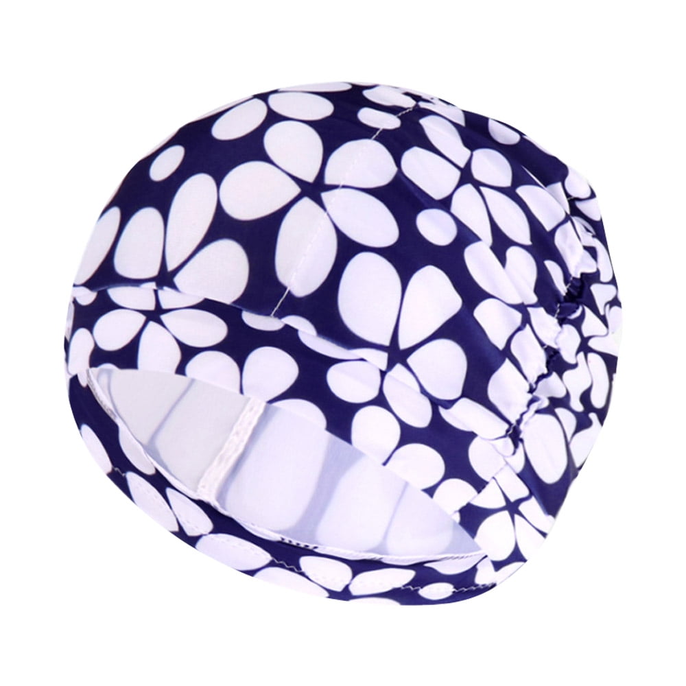 Colorful Pleated Nylon Cloth Swim Cap Large Swimming Cap Hot Spring ...
