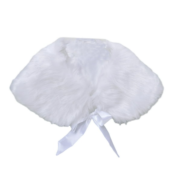 Colorful Plush Shoulder Wrap for 3-10 Girls Versatile Long Furs Shrug for Girls Halloween Cosplay Carnival Celebrations