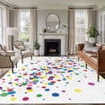 thumbnail image 1 of Colorful Polka Dot Area Rugs 5'x7', Washable Small Throw Rugs for Laundry Room Playroom, Cartoon Cute Abstract Graffiti Indoor Outdoor Rug Non-Slip Low Pile Carpet Runner Reversible Floor Mats, 1 of 8