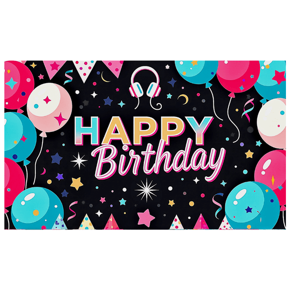 Colorful Polka Dot Balloon Themed Happy Birthday Banner Party Backdrop Background Photography Props for Birthday Party Decoration Celebrations Photo Booth Setup