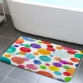 thumbnail image 1 of Colorful Polka Dot Bath Mat for Kids Bathroom, Cute Rainbow Geometric Bright Childrens Fabric Kid Floor Rugs Mats Non Slip Bathroom Decor Accessories 16X24 Inches Kitchen Bedroom Indoor, 1 of 6