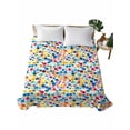 thumbnail image 1 of Colorful Polka Dot Flat Sheets Only Full Size, Soft Breathable Bed Top Sheets for Mattress, Rainbow Polka Dots Watercolor Luxury Bedding Flat Sheets for Home Hotel Bedroom Bed Protection, 1 of 9