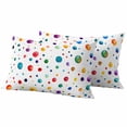 thumbnail image 1 of Colorful Polka Dot Outdoor Waterproof Pillow Covers, Rainbow Color Polka Dots Abstract Decorative Rectangle Throw Pillowcase Sofa Cushion Sham for Patio/Couch/Chair, 20"x12" 2 Pack, 1 of 8