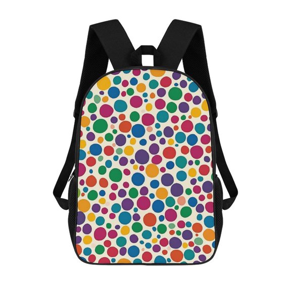 Colorful Polka Dot Pattern Background Backpack 17 Inch Laptop Bag Large Capacity Men's And Women's Backpack Travel Bag