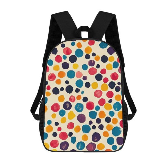 Colorful Polka Dot Pattern Background Backpack 17 Inch Laptop Bag Large Capacity Men's And Women's Backpack Travel Bag