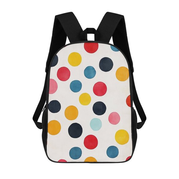 Colorful Polka Dot Pattern Background Backpack Backpack Student Backpack Cartoon Canvas Backpack