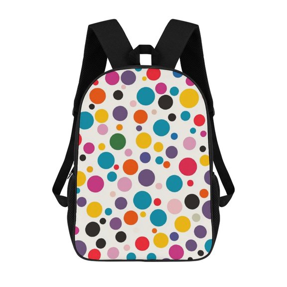 Colorful Polka Dot Pattern Background Backpack Backpack Student Backpack Cartoon Canvas Backpack