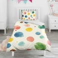 thumbnail image 1 of Colorful Polka Dot Pattern Duvet Cover and Pillowcase Set for Single Bedding, Bedroom Accessories for Kids Teens, 1 of 5