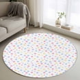 thumbnail image 1 of Colorful Polka Dot Round Area Rug 3.3Ft Washable Circle Rugs for Dining Room Table, Modern Minimalist Geometric Non-Slip Carpet Floor Mats Indoor Outdoor Carpet Runner Aesthetic Home Decor, 1 of 8