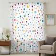 thumbnail image 1 of Colorful Polka Dot Sheer Curtains 45 Inches Long, Rainbow Point Vibrant Light Filering Curtains, Breathable Simi Curtain Privacy Drapes for Kitchen Bathroom Lightweight Small Window Treatment, 1 of 9