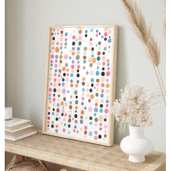 Colorful Polka Dot Soft Modern Studio Wall Decor