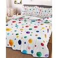 thumbnail image 1 of Colorful Polka Dot Twin XL Size Down Alternative Comforter, Lightweight Comforter Quilt Bedding Set with Pillow Shams Rainbow Color Polka Dots Abstract All Seasons Bed Comforter Duvet Insert 68"x98", 1 of 7