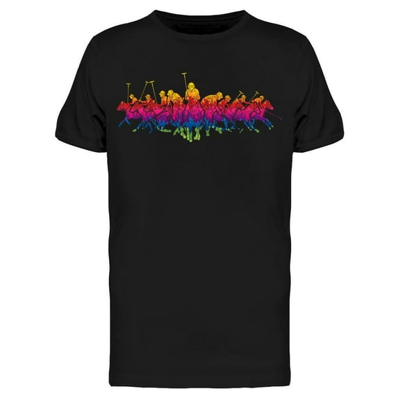 Colorful Polo Crowd T-Shirt Men -Image by Shutterstock, Male XX-Large