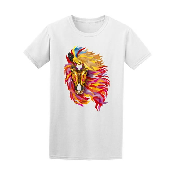 Colorful Polygon Horse Graphic Tee Men's -Image by Shutterstock