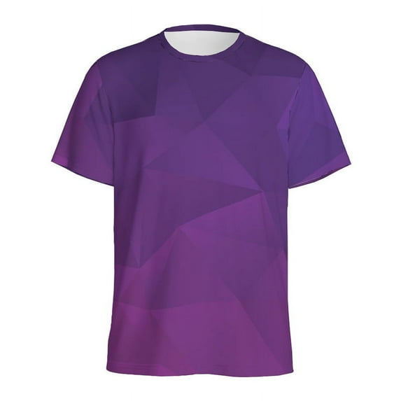 Colorful Polygonal Pattern Tshirt For Men 3D Printed Abstract Geometric T Shirt Summer Sports Short Sleeve Round Neck Top Tees