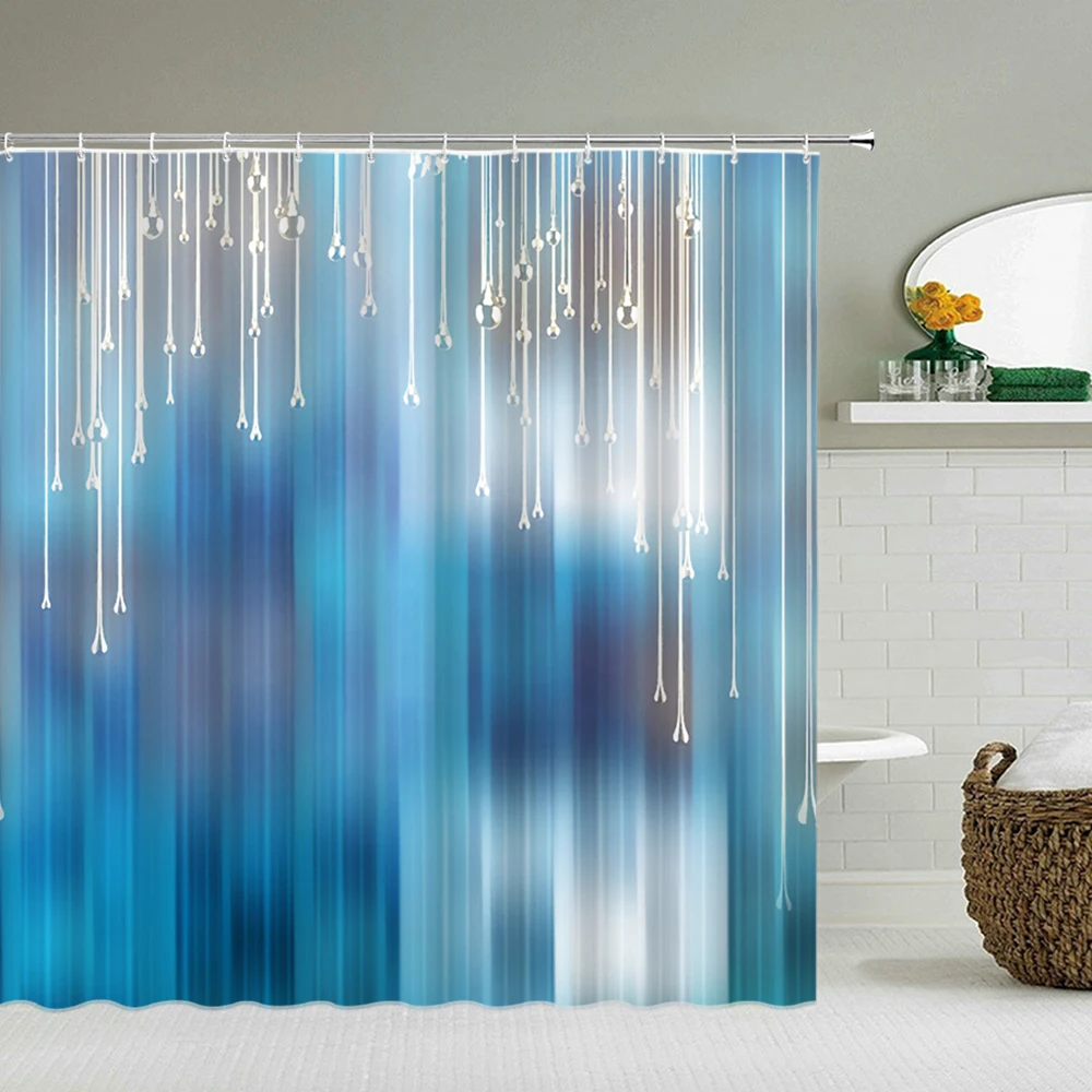 Triangle Colorful Pattern Print Bathroom Shower Curtain main image 0