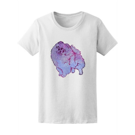 Colorful Pomeranian Cute Dog T-Shirt Women -Image by Shutterstock, Female Medium