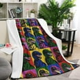 thumbnail image 1 of Colorful PopArt Dinosaurs Pattern Blanket,Comfortable Soft Lamb Wool Throw Blanket,All Season,Warm Lightweight Blankets for Sofa Bed Couch Living Room Chair,40"x50", 1 of 4