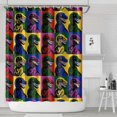 thumbnail image 1 of Colorful PopArt Dinosaurs Pattern Shower Curtain 84"x72" ,Bathroom Decorative Shower Curtains Set with 12 Hooks,Modern Waterproof Washable Shower Curtain, 1 of 6