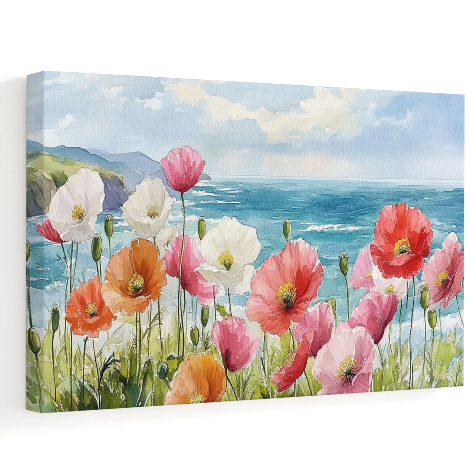 Colorful Poppy Canvas Wall Art 24