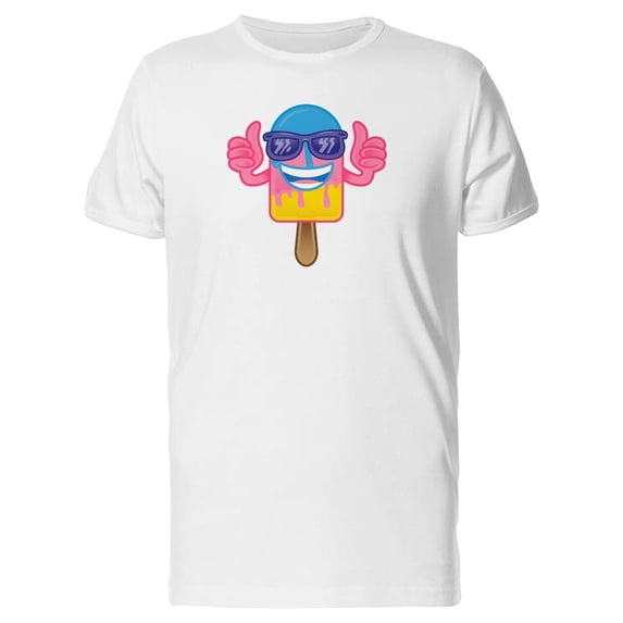 Colorful Popsicle With Glasses Tee Men's -Image by Shutterstock
