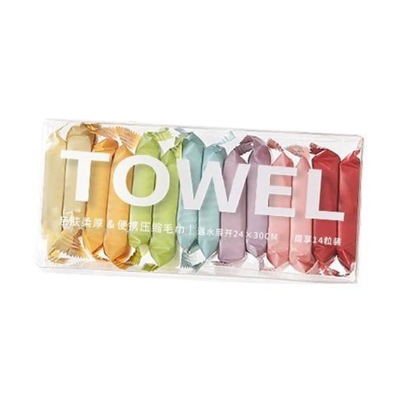 Colorful Portable Compressed Towel – Multi-Purpose Reusable Face, Hand & Body Washcloths for Travel, Outdoor, Camping, Makeup, and Everyday Hygiene