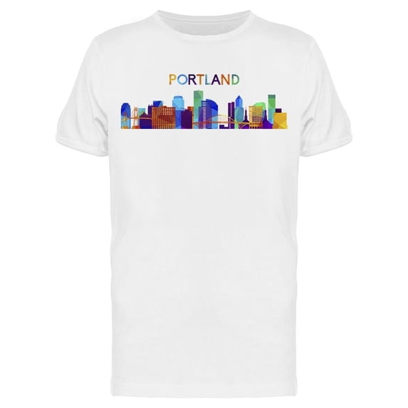 Colorful Portland Skyline Tee Men's -Image by Shutterstock