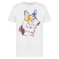 thumbnail image 1 of Colorful Portrait Of Corgi T-Shirt Men -Image by Shutterstock, Male Medium, 1 of 2