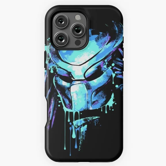 Colorful Predator Alien Sci Fi Movie Art iPhone 11 12 13 14 15 16 17 Pro Max Phone Cover