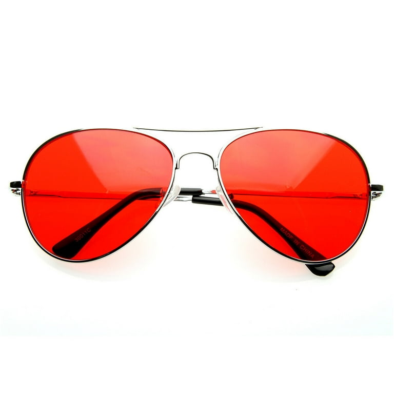 Colored lens cheap aviator sunglasses