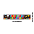 thumbnail image 1 of Colorful Preschool Graduation Banner with Grad Cap Pencil Balloon Music Note Elements Backdrop Decoration for Preschool Graduation Party Photography Props Celebration Decorations, 1 of 8
