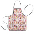 thumbnail image 1 of Colorful Princess Castle Carriage Pattern Kids Aprons for Girls and Boys,Adjustable Neck Strap Toddler Aprons for Kids Cooking Baking, 1 of 6