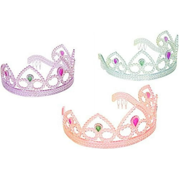 Colorful Princess Party Tiaras - 12 per order, Assorted Colors