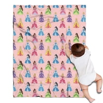 Colorful Princess Pattern Blanket,Comfortable Soft Flannel Throw Blanket,All Season,Warm Lightweight Blankets for Sofa Bed Couch Living Room Chair,30"x40"