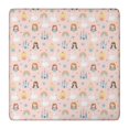 thumbnail image 1 of Colorful Princess Swan Pattern Square Fitted Tablecloth with Elastic Edge,Square Table Cover,Washable Elastic Table Cover for Home Kitchen Party Decor 36"x36", 1 of 6